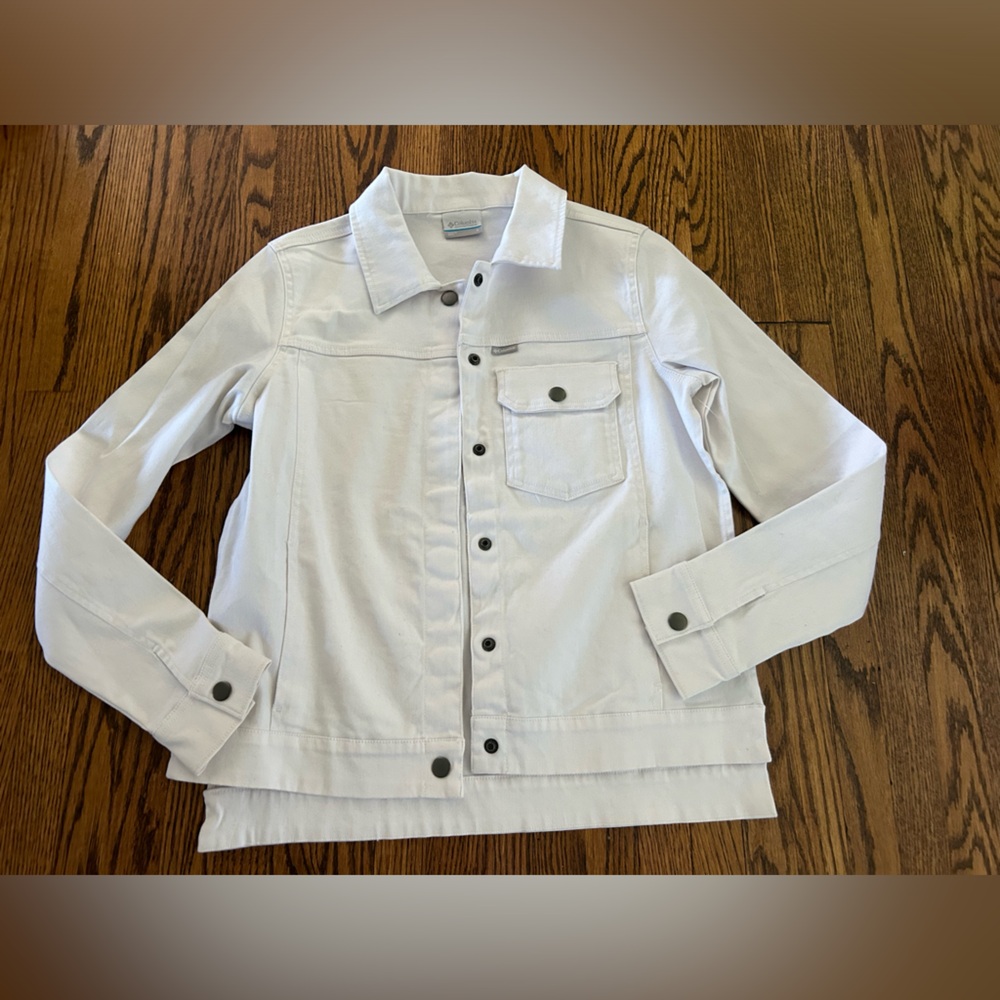 NWOT Columbia White Denim Jacket